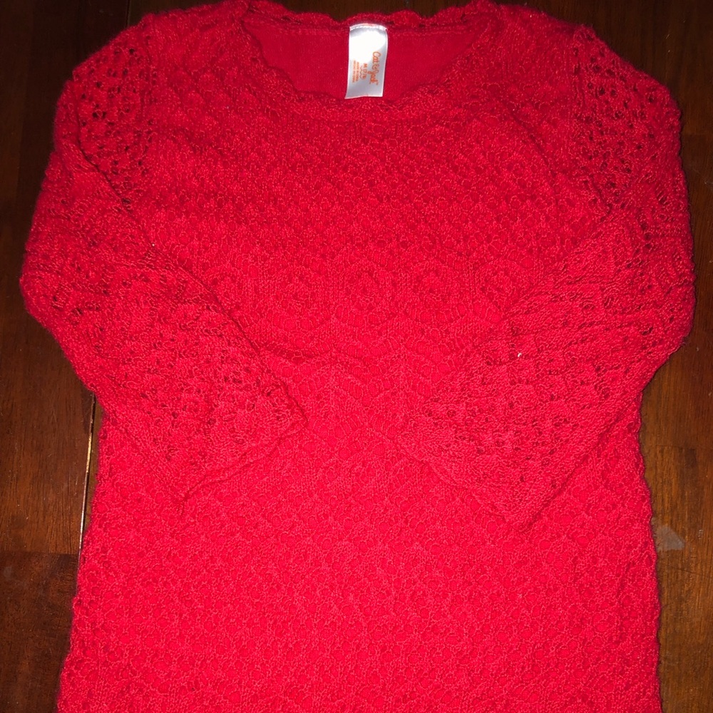 Lace cat & Jack girls red  dress